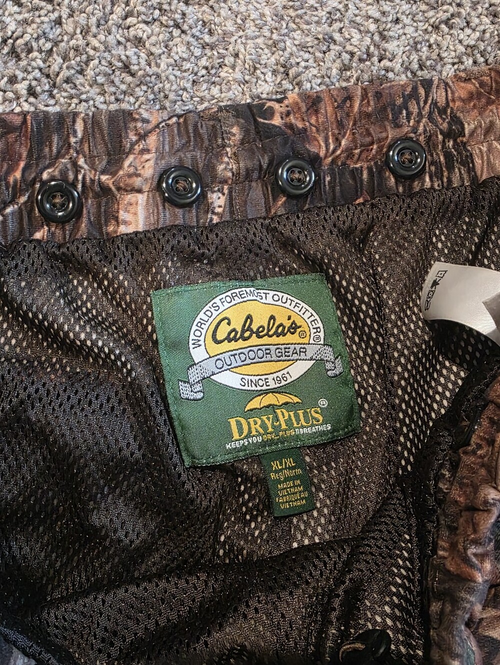 Cabela's DRY-PLUS Seclusion 3D Camouflage Pants SIZE XL - Picture 4 of 8